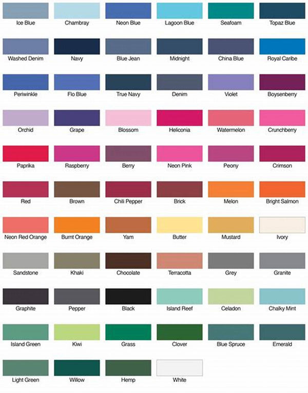 comfort colors color swatches