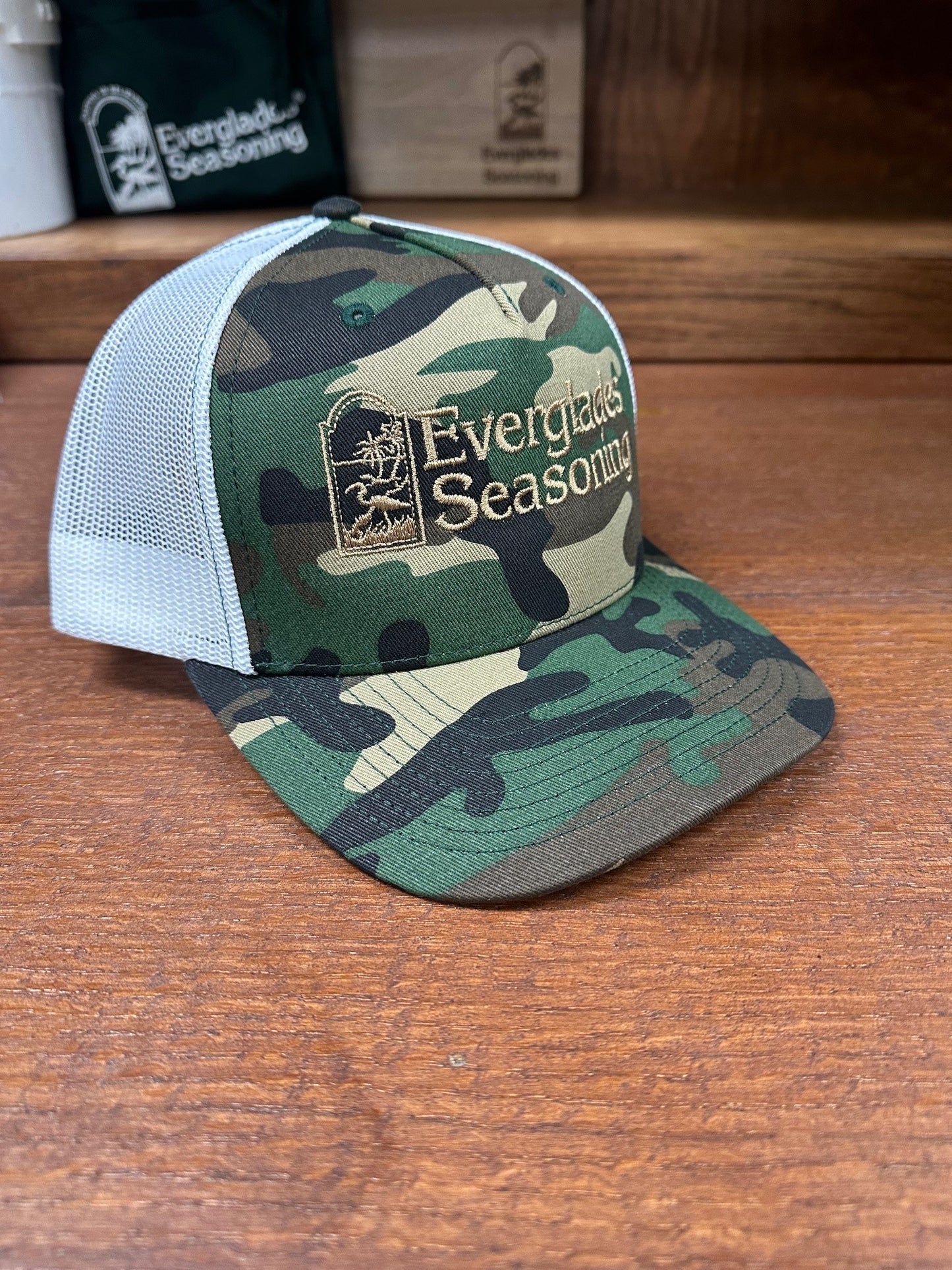 Everglades Snapback Mesh Hat Old School Camo