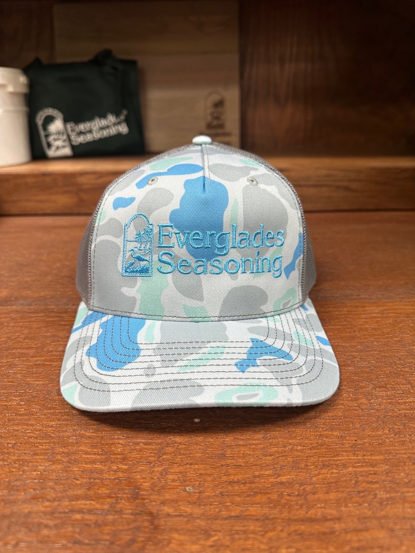 Everglades Snapback Mesh Hat Saltwater Camo