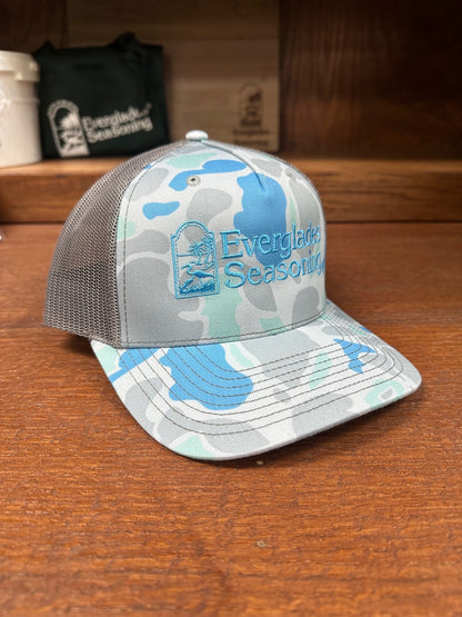 Everglades Snapback Mesh Hat Saltwater Camo