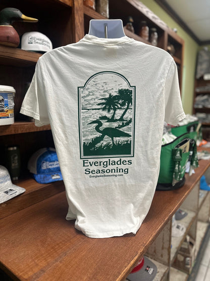 Comfort Color Everglades T-shirt White with Green